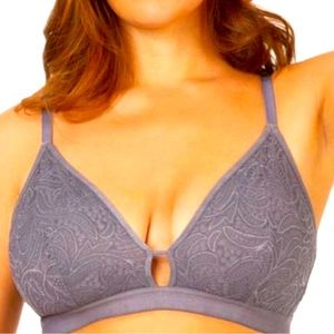 Target All.You.LIVELY Women's Palm Lace Busty Bralette - grey lace - size 3